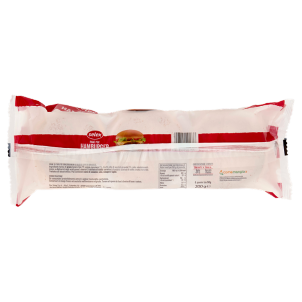 Selex Pane per Hamburger 6 pezzi 300 g