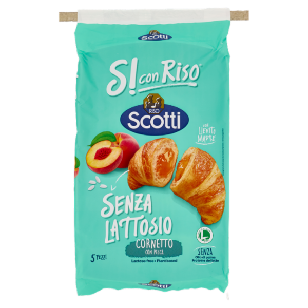 Riso Scotti Si con Riso Senza Lattosio Cornetto con Pesca 5 x 48 g