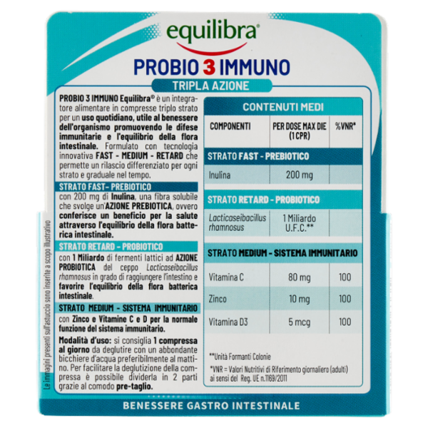equilibra Probio 3 Immuno Tripla Azione 30 Compresse 32,4 g