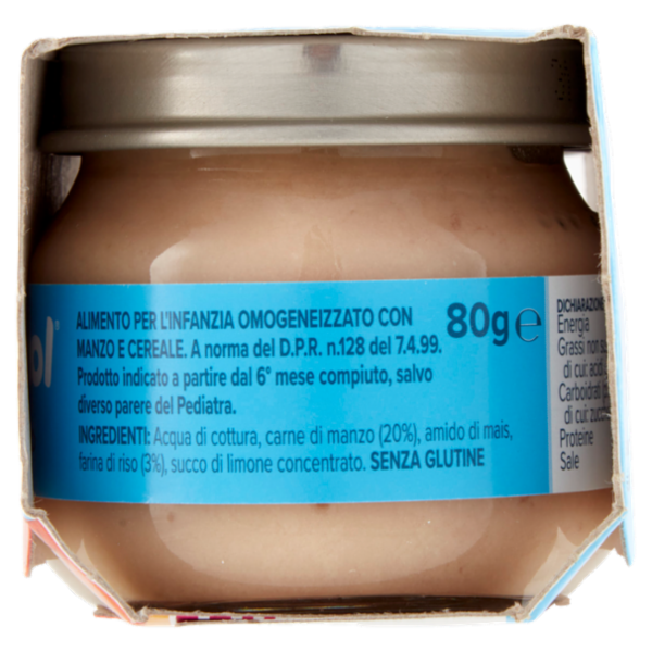 nipiol manzo omogeneizzato con carne e cereale 2 x 80 g