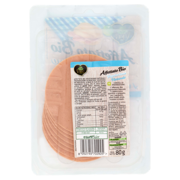 io VEG Affettato Bio Vegetariano Naturale 80 g