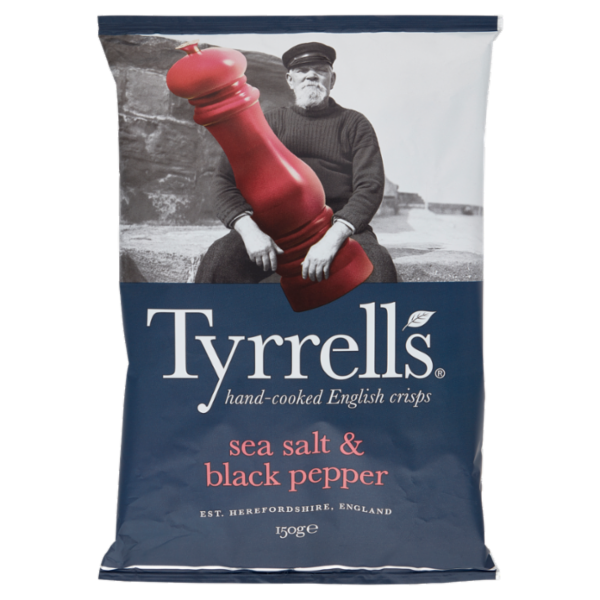 Tyrrells sea salt & black pepper 150 g