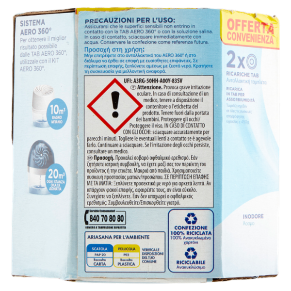 ARIASANA Aero Tab Inodore bipack 2 x 450 g