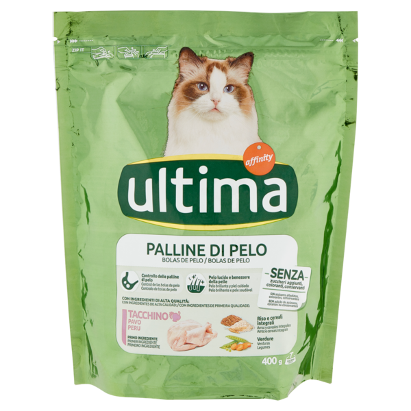 ultima Cat Palline di Pelo Tacchino 400 g
