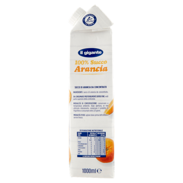 IL GIGANTE 100% Succo Arancia 1000 ml