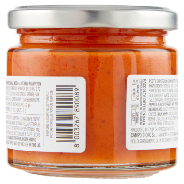Campo d'Oro Pesto Peperoni con Ricotta e 