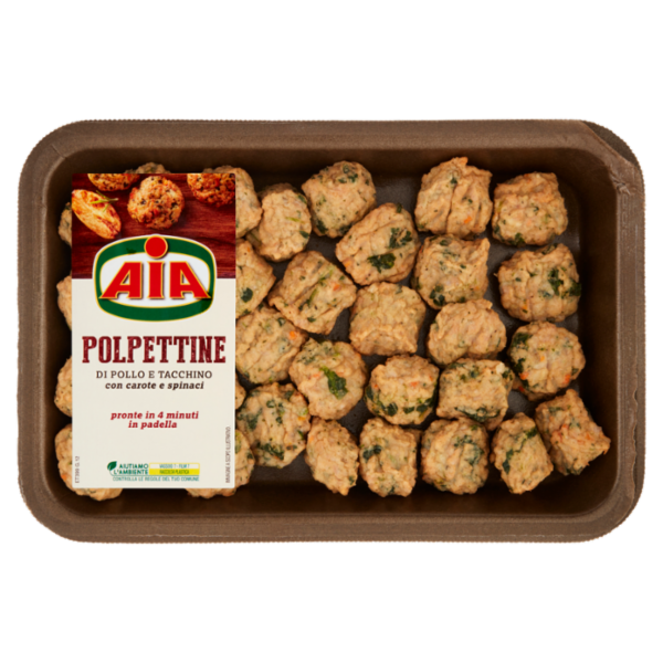 Aia Polpettine di Pollo e Tacchino con carote e spinaci 0,370 kg