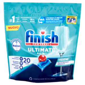 Finish Ultimate All In One Pastiglie Lavastoviglie 20 Lavaggi 258 g