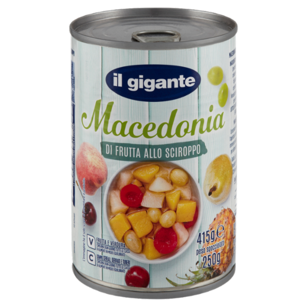 IL GIGANTE Macedonia di Frutta allo Sciroppo 415 g