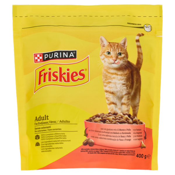 PURINA FRISKIES Adult Manzo e Pollo e con Verdure 400g