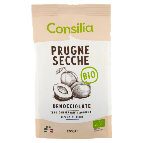 Consilia Prugne Secche Denocciolate Biologiche 100% Italiane 200 g