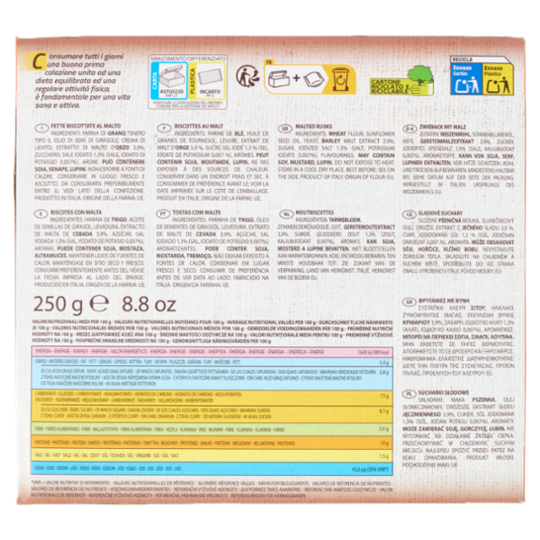 GrissinBon leFrescheBiscottate al Malto d'Orzo 250 g