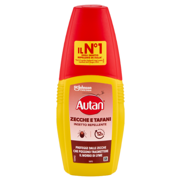 Autan Zecche e Tafani Vapo, Spray Anti zecche e tafani, Insetto Repellente, 1 Flacone da 100 ml