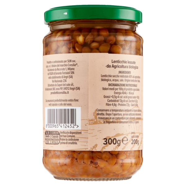 Consilia Lenticchie Lessate Italiane Biologiche 300 g