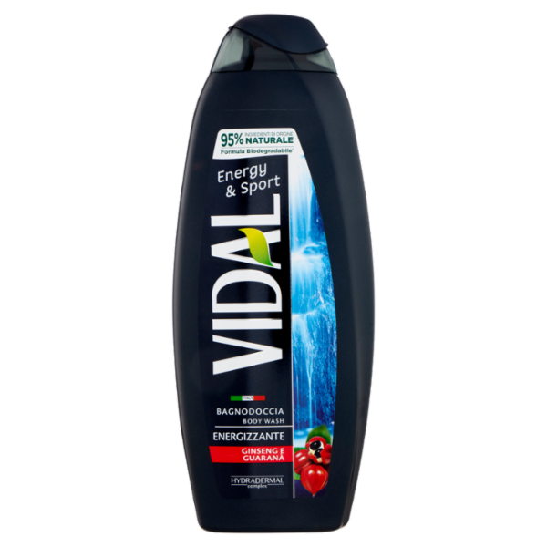Vidal Energy & Sport Bagnodoccia Energizzante Ginseng e Guaranà 600 ml
