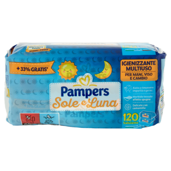Pampers Sole e Luna Salviette 120 pz