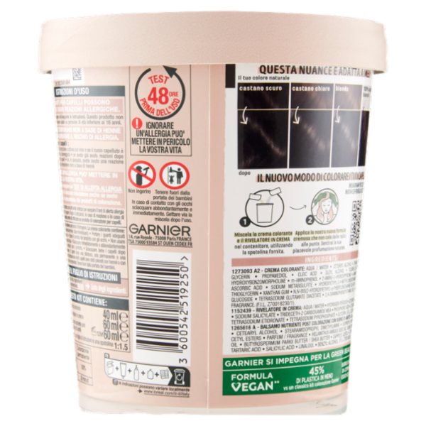 Garnier GOOD 2.0 Nero, colorazione permanente senza ammoniaca, 90% origine naturale