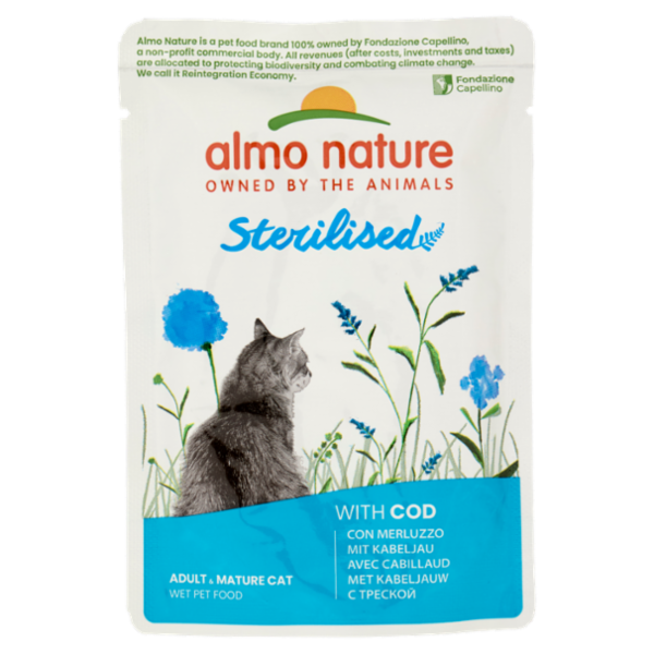 almo nature Sterilised Adult & Mature Cat con Merluzzo 70 g