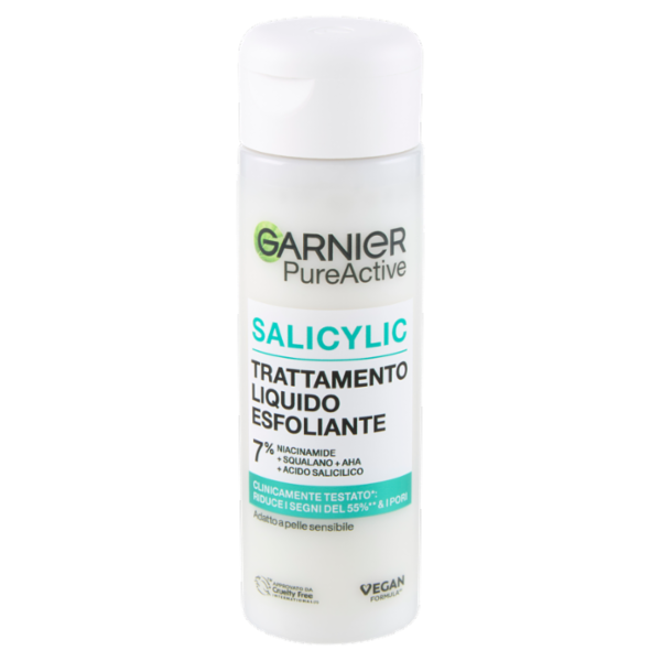 Garnier PureActive Salicylic Trattamento Liquido Esfoliante 7% Niacinamide, 120 ml