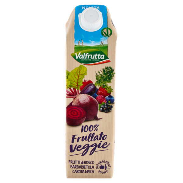 Valfrutta 100% Frullato Veggie Frutti di Bosco Barbabietola Carota Nera 1000 ml