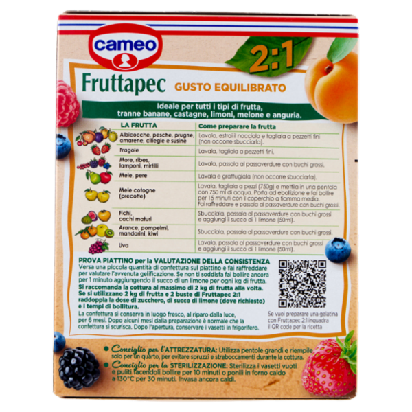 cameo Fruttapec 2:1 Gusto Equilibrato 3 x 25 g