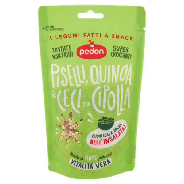 pedon I Legumi Fatti a Snack Piselli, Quinoa & Ceci con Cipolla 90 g