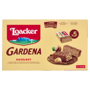 Loacker Gardena Hazelnut Wafer Ricoperti Di Cioccolato Al Latte Con Crema Alla Nocciola Wafers 38gx5