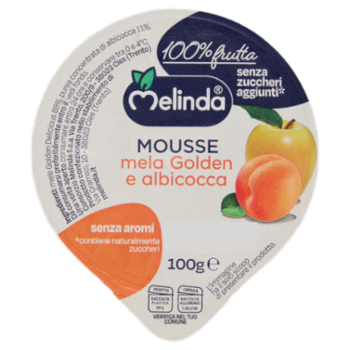 Melinda Mousse Mela Golden e Albicocca 100 g