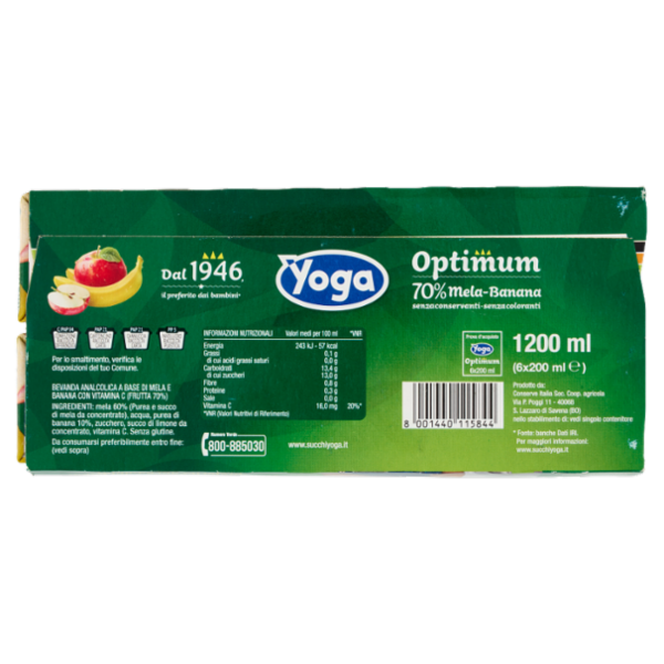 Yoga Optimum 70% Mela-BAnana 6 x 200 ml