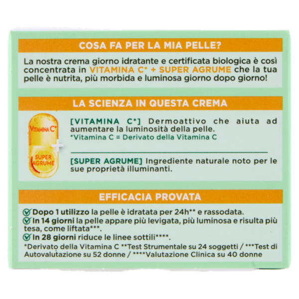 Garnier Bio Vitamina C* Illuminante Crema Giorno Pelle Spenta, 50 ml