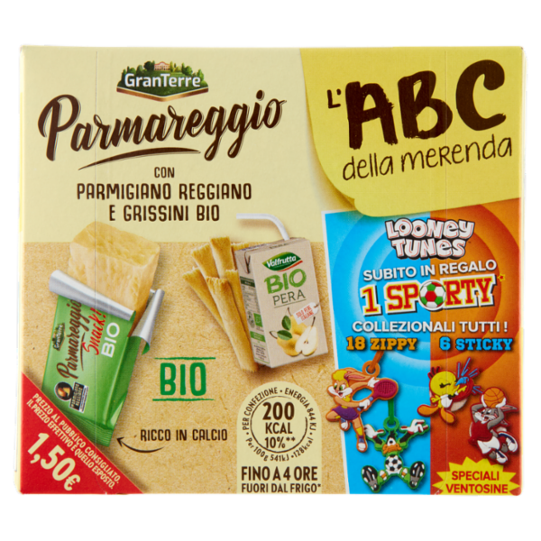 Parmareggio l'ABC della merenda con Parmigiano Reggiano e Grissini Bio