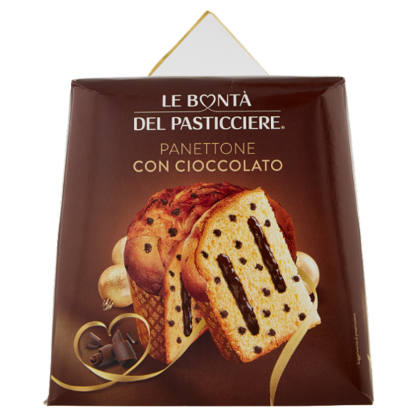 Le Bontà del Pasticciere Panettone con Gocce Cioccolato con Farcitura 750 g