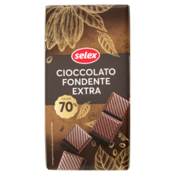 Selex Cioccolato Fondente Extra Cacao 70% 100 g