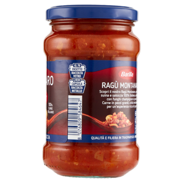 Barilla Sugo Ragù Montanaro con Funghi Condimento per Pasta 300g