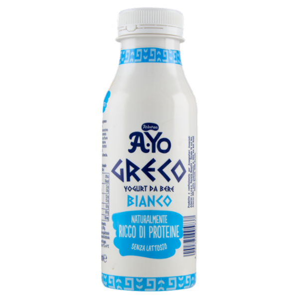 Arborea A-Yo Greco Yogurt da Bere Bianco Senza Lattosio 330 ml