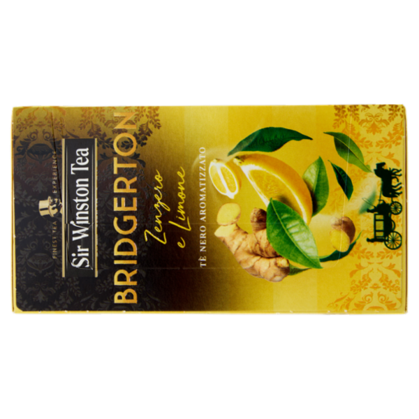 Sir Winston Tea Bridgerton Zenzero e Limone Tè Nero Aromatizzato 20 x 1,75 g