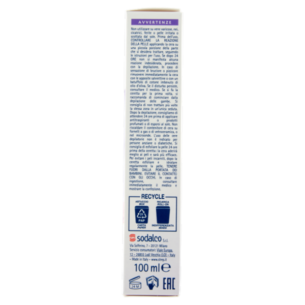 Strep Professional Cera Depilatoria Ricarica a Rullo Tutti i Tipi di Pelle 100 ml