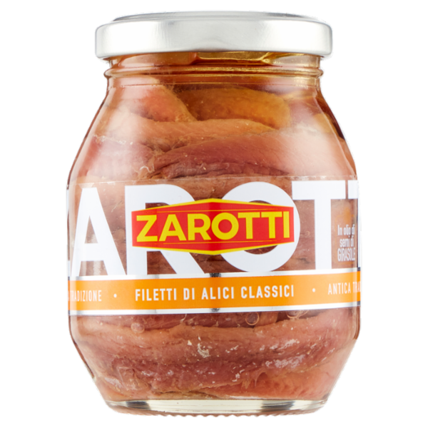Zarotti Filetti di Alici Classici in olio di semi di Girasole 140 g