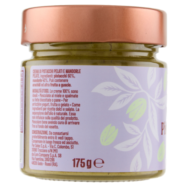 Selex Crema 100% Pistacchi e Mandorle 175 g