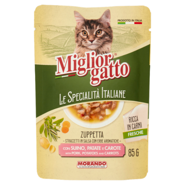 Migliorgatto Le Specialità Italiane Zuppetta con Suino, Patate e Carote 85 G