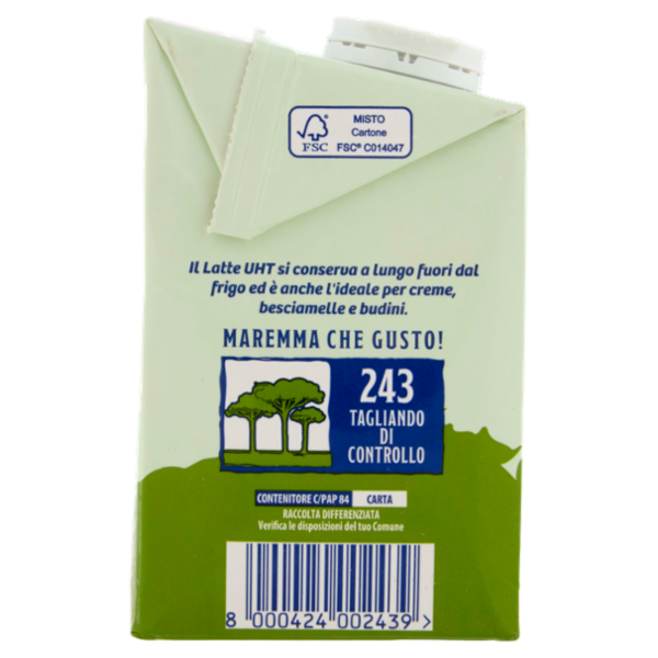 Latte Maremma UHT a lunga conservazione parzialmente scremato 500 ml