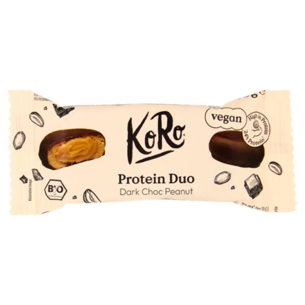 KoRo vegan Protein Duo Dark Choc Peanut 2 x 20 g