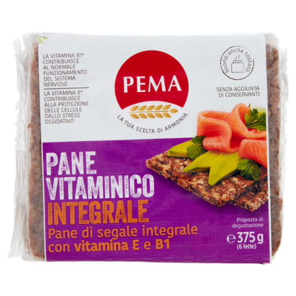 Pema Pane Vitaminico - Pane di segale integrale 375 g