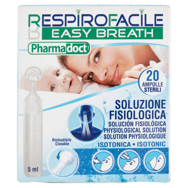Pharmadoct Respirofacile Soluzione Fisiologica Ampolle Sterili 20 x 5 ml