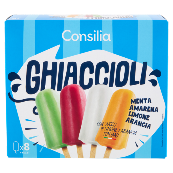 Consilia 8 Ghiaccioli Assortiti 560 g
