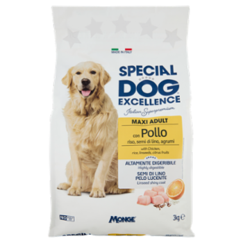 Special Dog Excellence Maxi Adulto Con Pollo Riso, Semi Di Lino, Agrumi 3 Kg