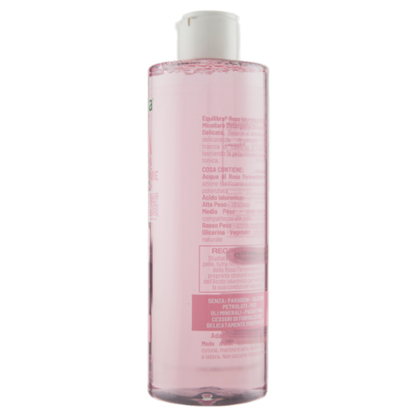 equilibra Rosa Ialuronica Acqua Micellare Detergente Struccante Delicata 400 ml