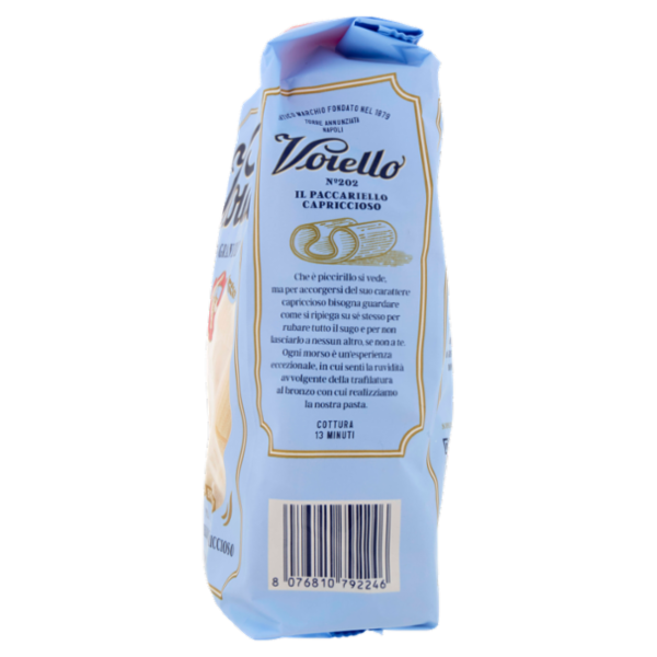 Voiello Pasta Il Paccariello Capriccioso N°202 Grani 100% Italiani Trafilata Bronzo 500g