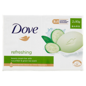 Dove Refreshing Beauty Cream Bar With Cucumber & Green Tea Scent Bars 2 x 90 g