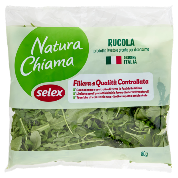 Selex Natura Chiama Rucola Lavata e Pronta per il Consumo 80 g